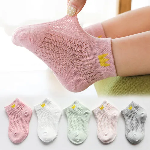 5 Pairs 1 To 12 Years Children's Socks 2022 Spring Summer Baby Boys