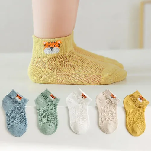 5 Pairs 1 To 12 Years Children's Socks 2022 Spring Summer Baby Boys