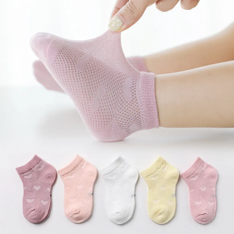 5 Pairs 1 To 12 Years Children's Socks 2022 Spring Summer Baby Boys