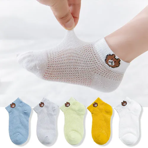 5 Pairs 1 To 12 Years Children's Socks 2022 Spring Summer Baby Boys