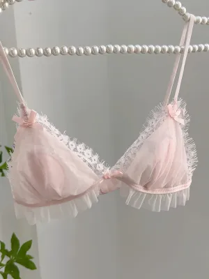 Angelic Soft Petals Lingerie Bralette Set