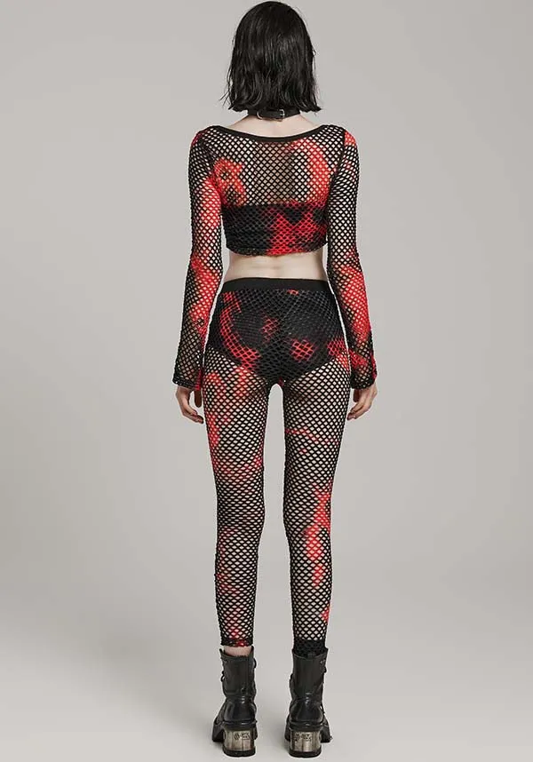 Badriyah Fishnet [Black/Red] | LEGGINGS*