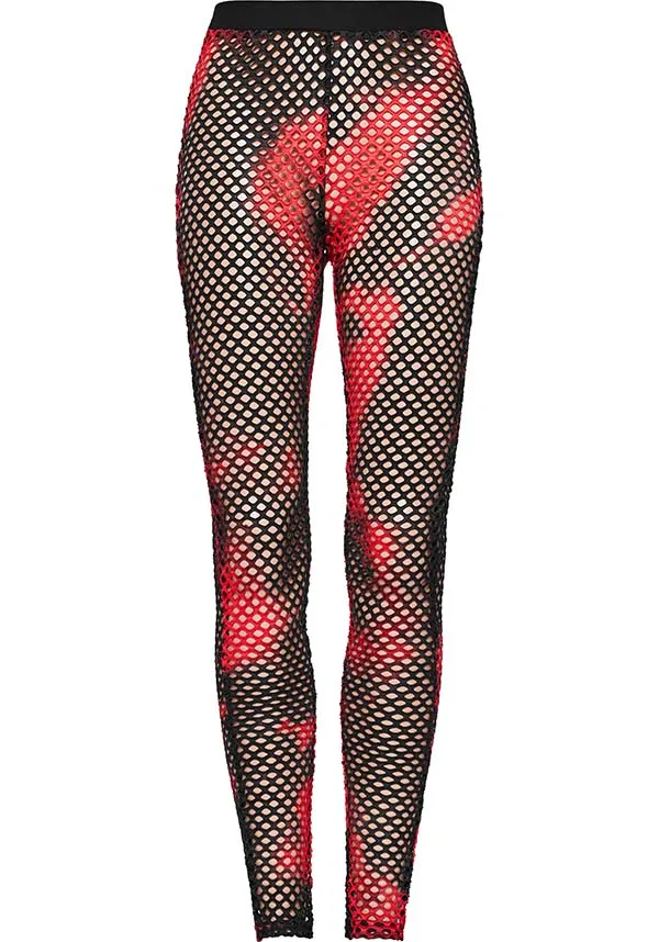 Badriyah Fishnet [Black/Red] | LEGGINGS*