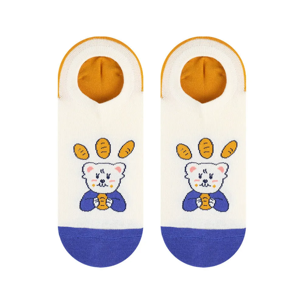 Beligogo 5 Adorable & Comfy Bear Ankle Socks for Summer