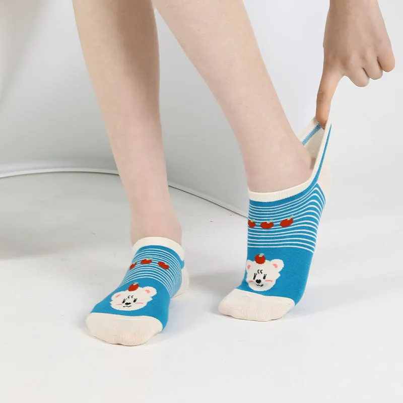 Beligogo 5 Adorable & Comfy Bear Ankle Socks for Summer