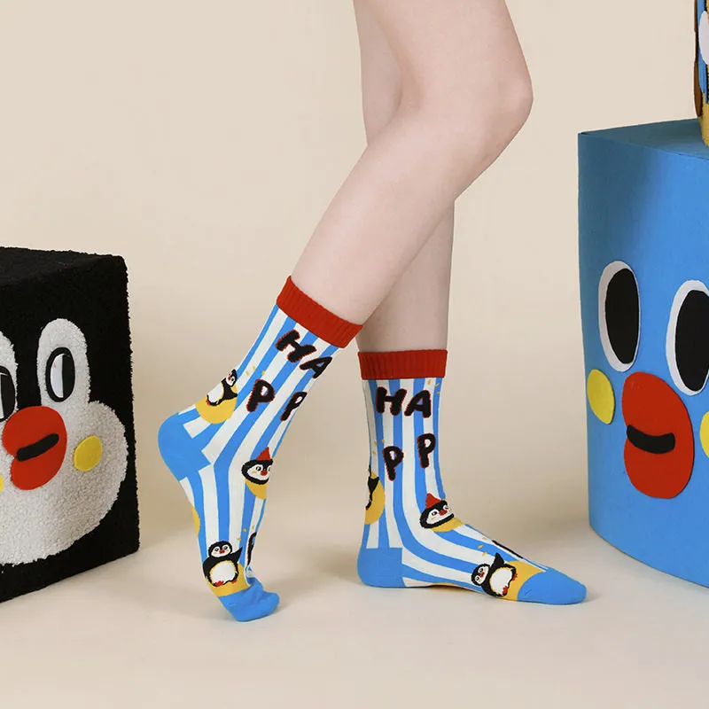 Beligogo Adorable Penguin Cotton Crew Socks