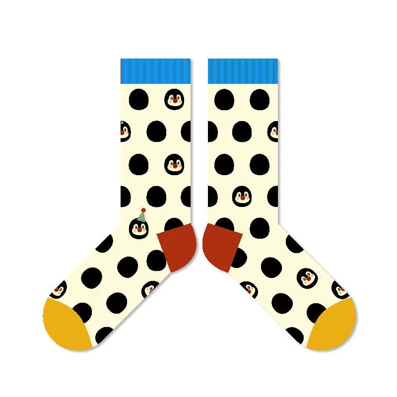 Beligogo Adorable Penguin Cotton Crew Socks