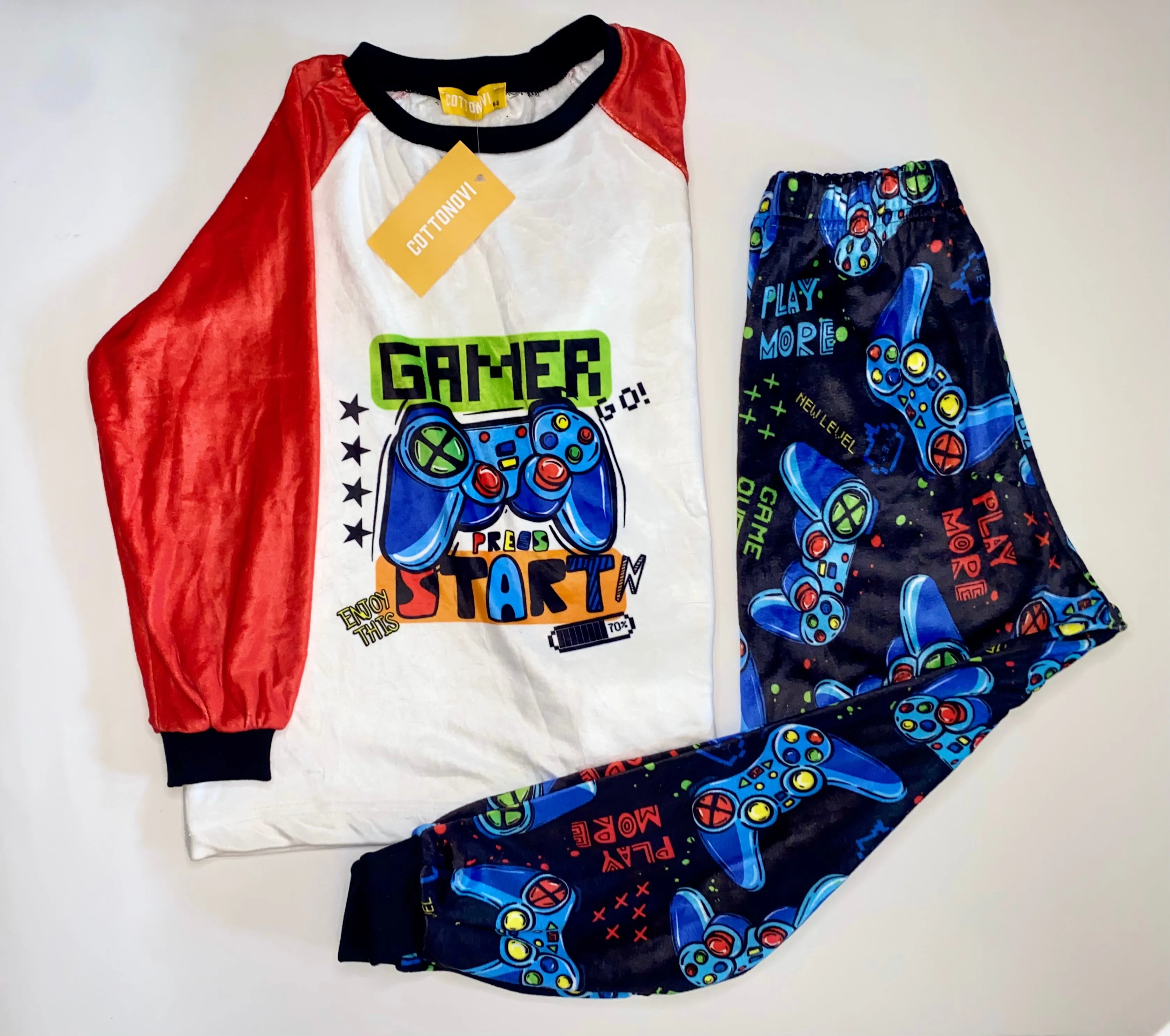 Black Gamer Raglan Pajama