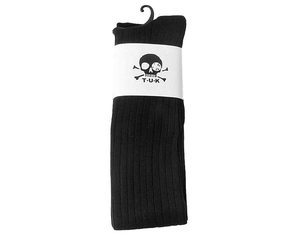 Black Varsity Striped Over-The-Knee Sock