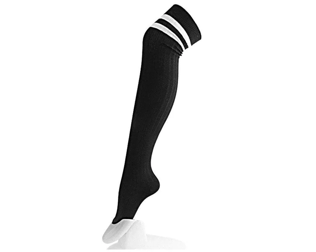 Black Varsity Striped Over-The-Knee Sock