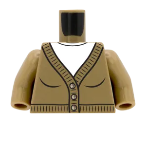 Buttoned Cardigan - Custom Design Minifigure Torso