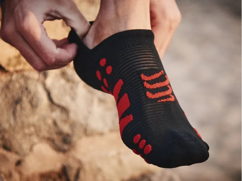 Compressport No Show Socks - Black/Red