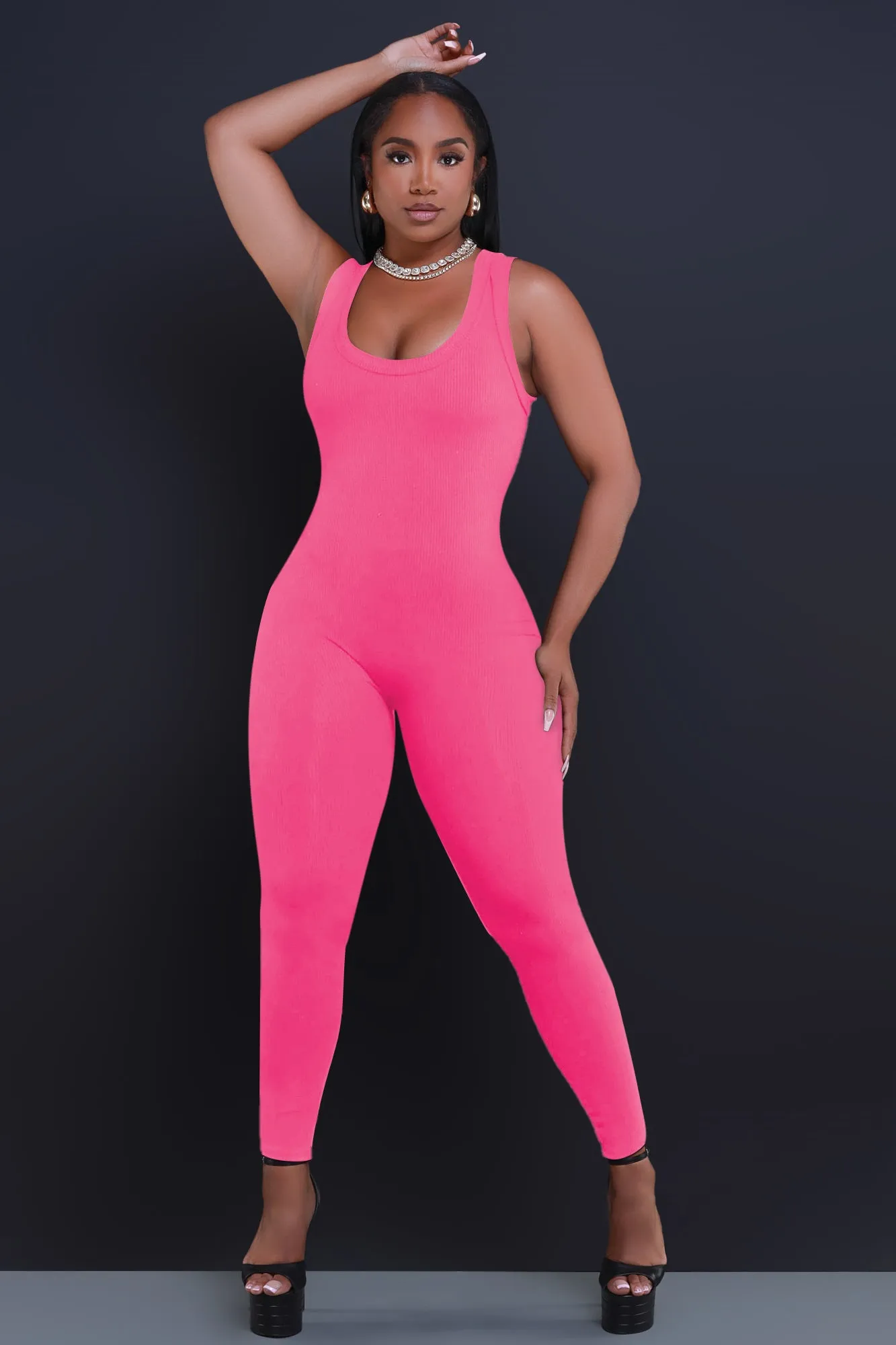 Cover Me Cellulite Deleter Sleeveless Jumpsuit - Magenta