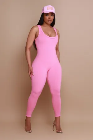 Cover Me Cellulite Deleter Sleeveless Jumpsuit - Pink