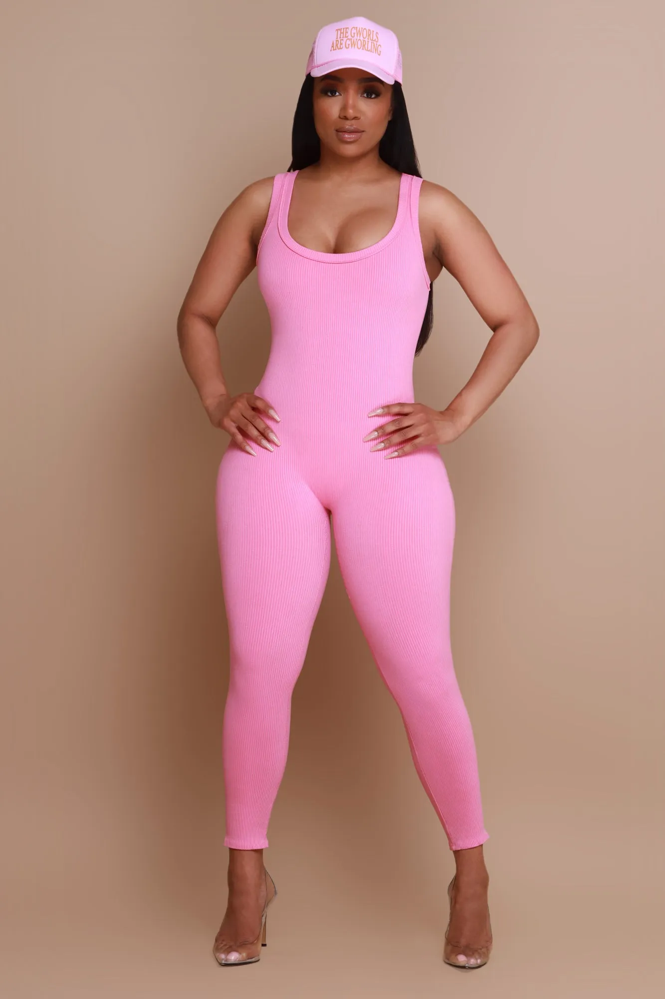 Cover Me Cellulite Deleter Sleeveless Jumpsuit - Pink