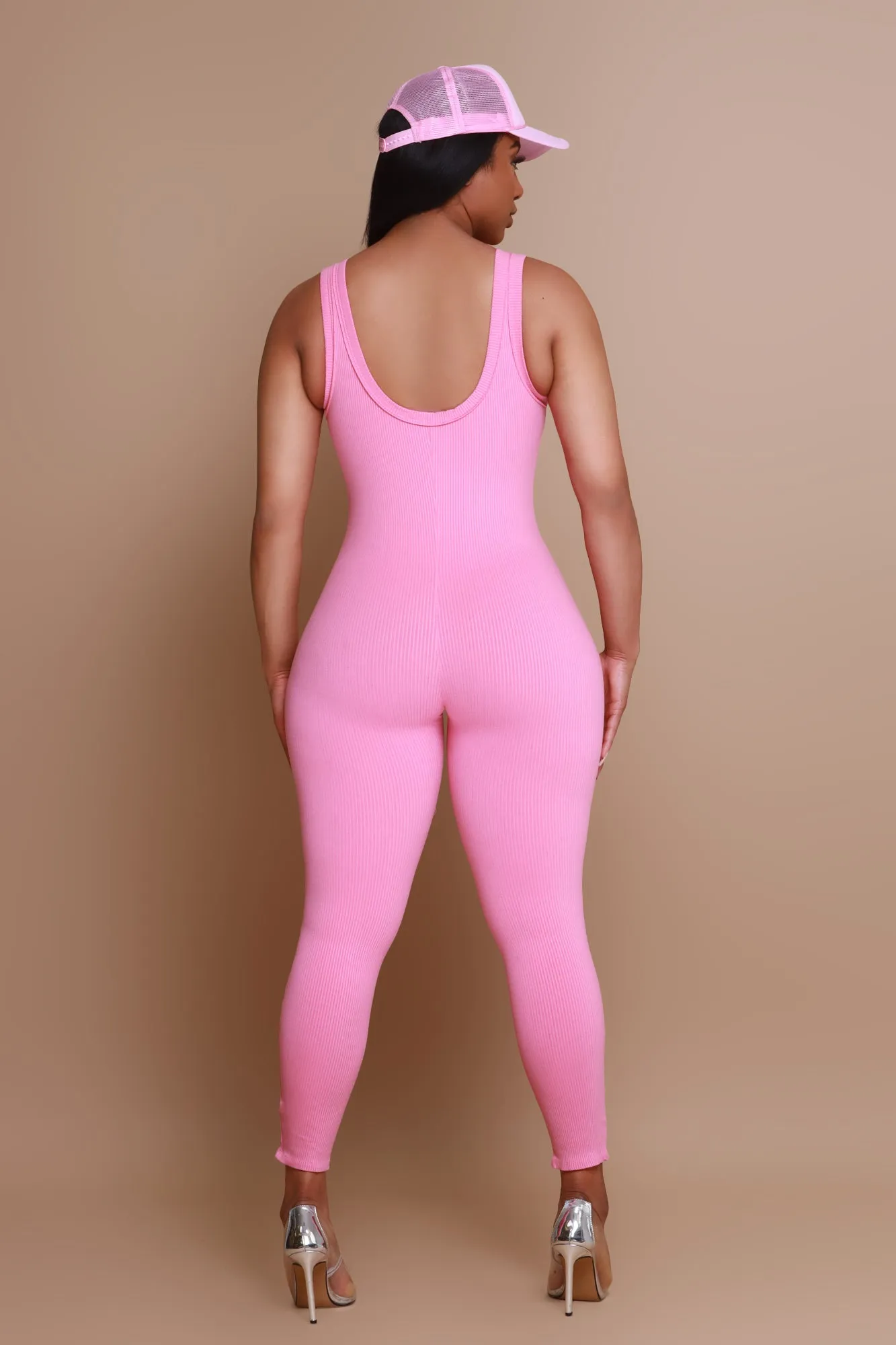 Cover Me Cellulite Deleter Sleeveless Jumpsuit - Pink