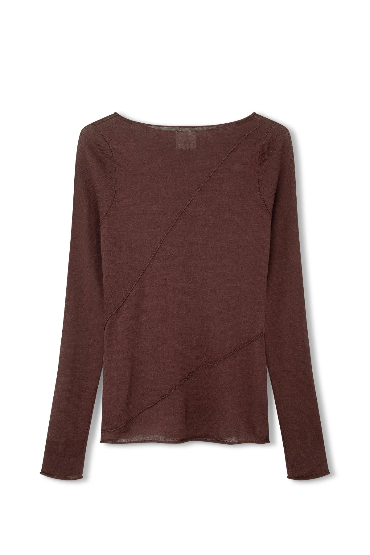 Currant Panelled Knit Top