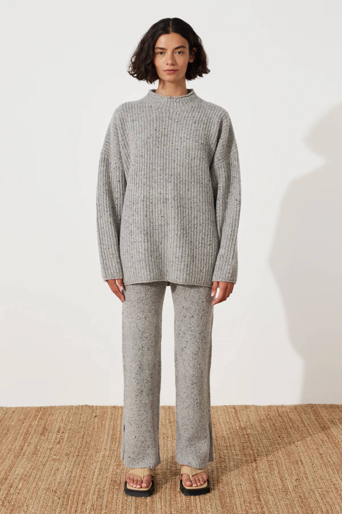 Grey Mist RWS Merino Wool Blend Knit Jumper