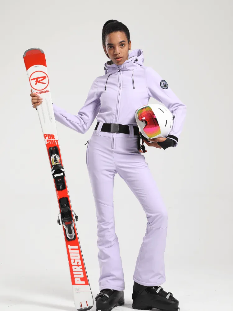 Gsou Snow Belted Flare Slim Ski Jumpsuit - Women's