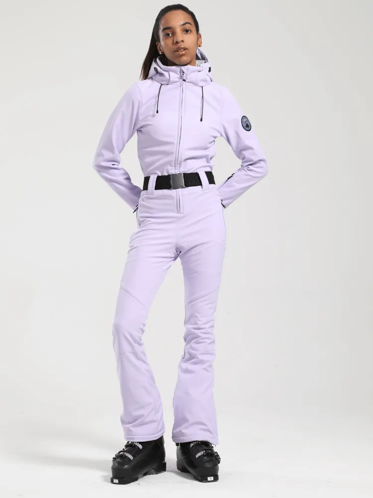 Gsou Snow Belted Flare Slim Ski Jumpsuit - Women's