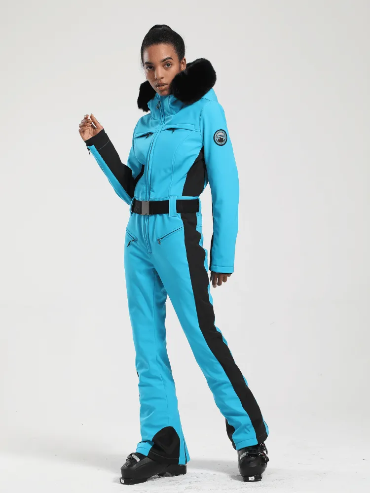 Gsou Snow Faux-Fur Slim Ski Jumpsuit - Women's