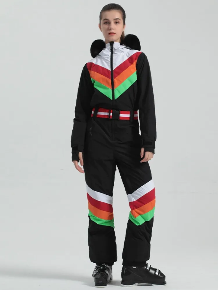 Gsou Snow Luxury Color Block Ski Jumpsuit - Women's