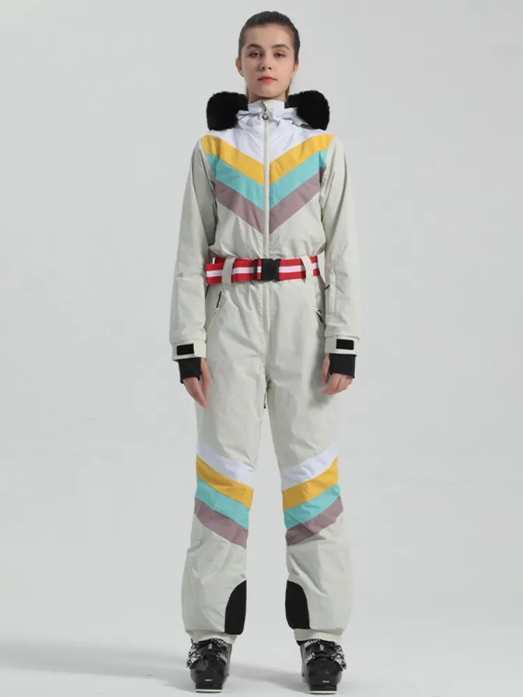 Gsou Snow Luxury Color Block Ski Jumpsuit - Women's