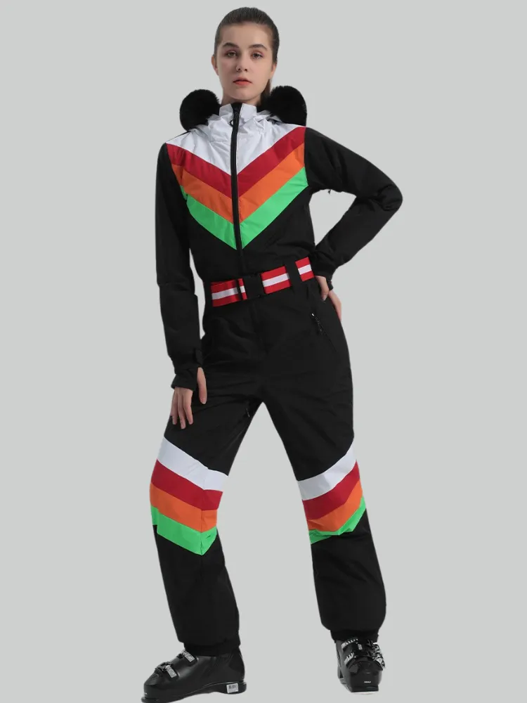 Gsou Snow Luxury Color Block Ski Jumpsuit - Women's