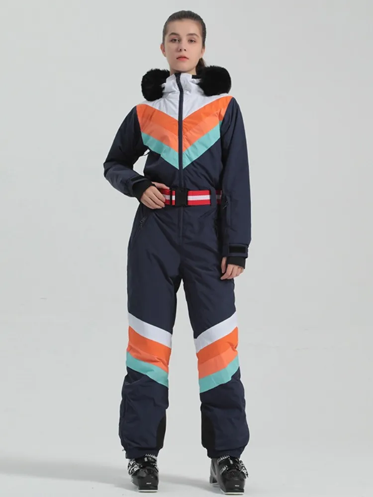 Gsou Snow Luxury Color Block Ski Jumpsuit - Women's