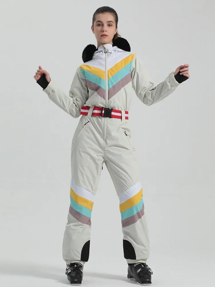 Gsou Snow Luxury Color Block Ski Jumpsuit - Women's