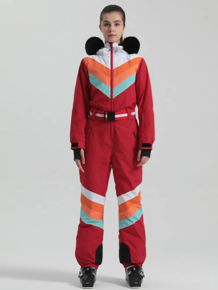 Gsou Snow Luxury Color Block Ski Jumpsuit - Women's