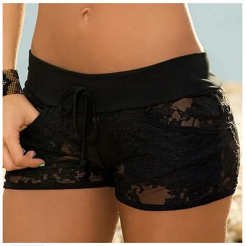 Hot Selling Sexy Women Lace Hollow Out Shorts Summer Elastic Waist Panty Sexy Control shorts Exotic Boyshorts