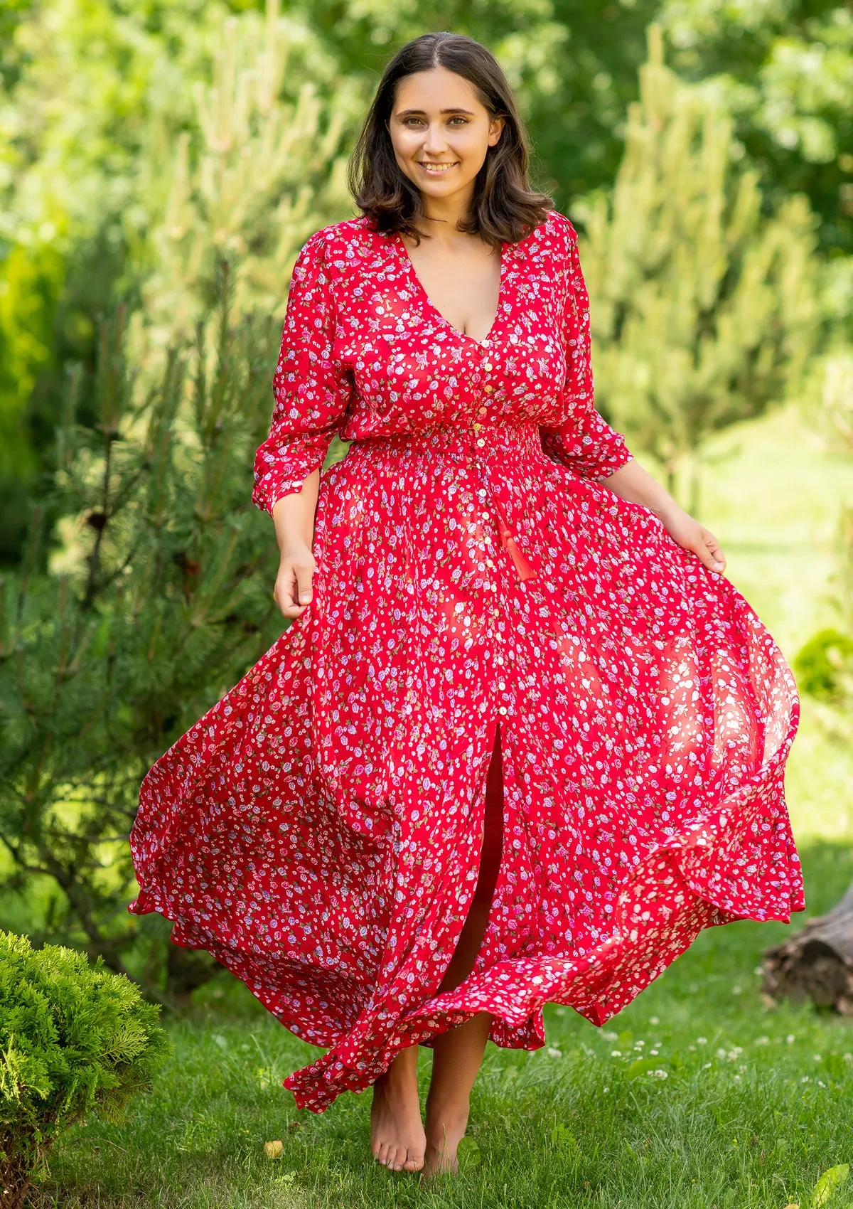 Isabella Rose Red Plus Dress