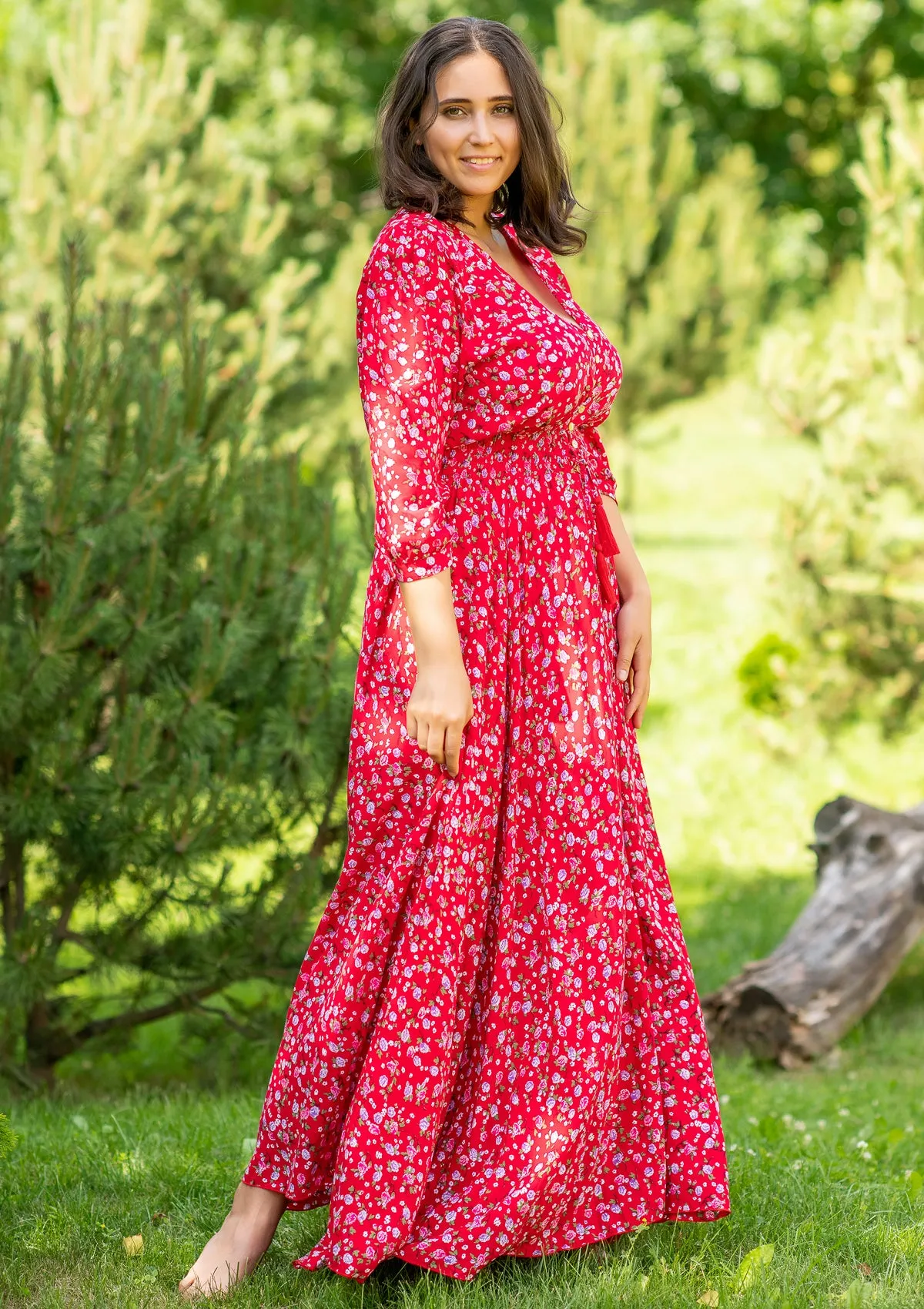 Isabella Rose Red Plus Dress