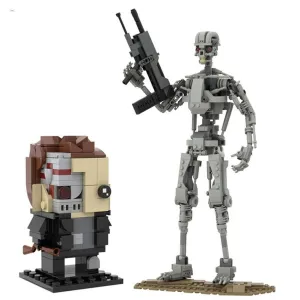 MOC  Compatible  Moc Terminator Robot T-800 Skeleton Model Building Blocks Movies Action Figures Mechanical Assemble Bricks  Toys