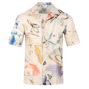 Paul Smith Floral Wine Glass Reg Fit SS Shirt in Multicolour