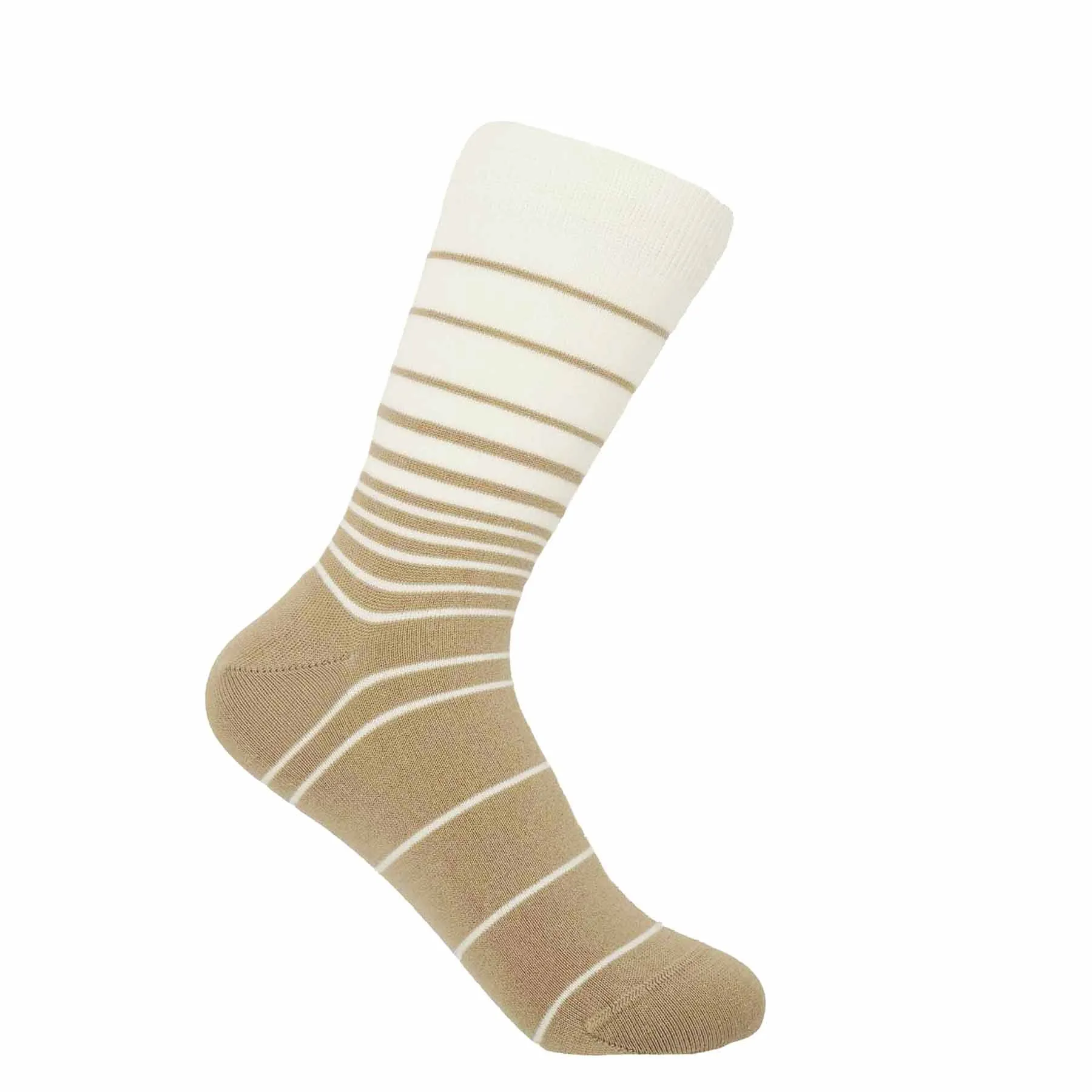 Retro Stripe Women's Socks - Beige