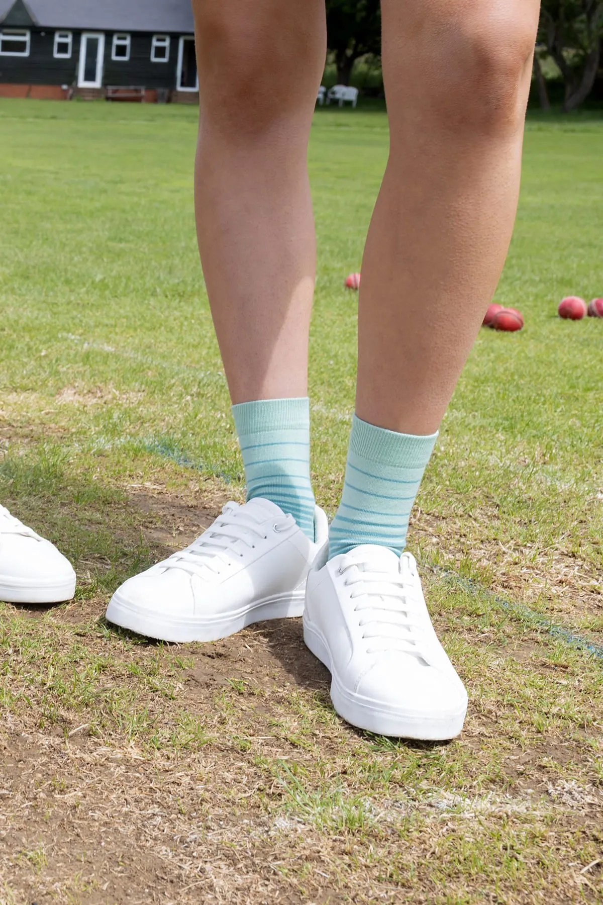 Retro Stripe Women's Socks - Green