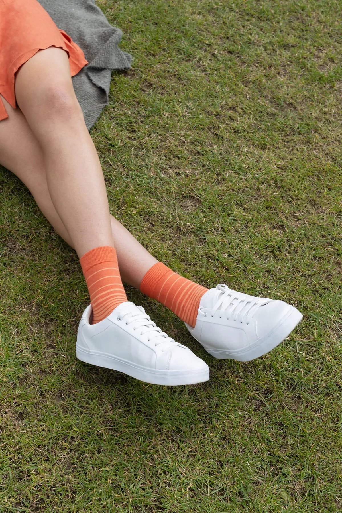 Retro Stripe Women's Socks - Orange