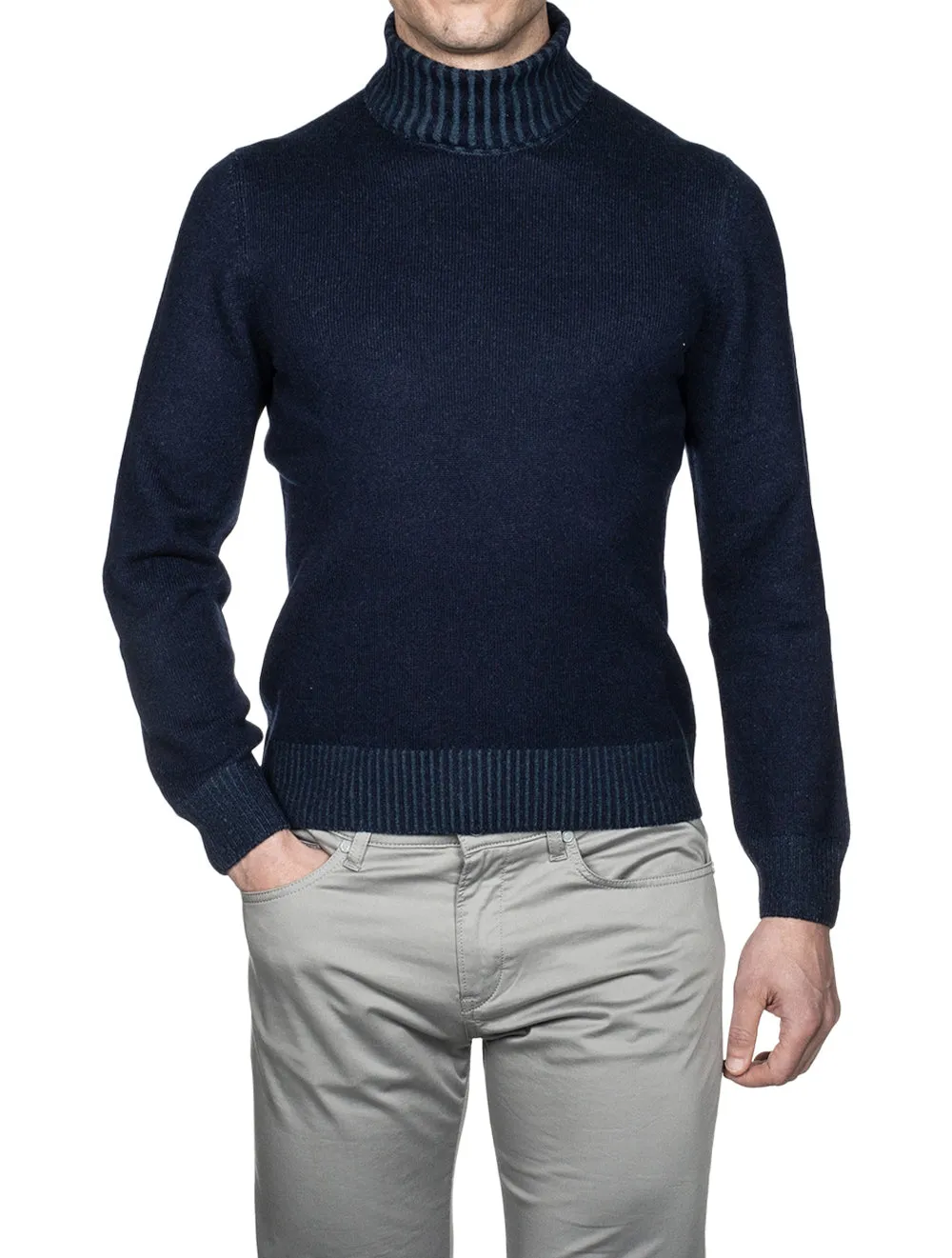 Roll Neck Knitwear Navy