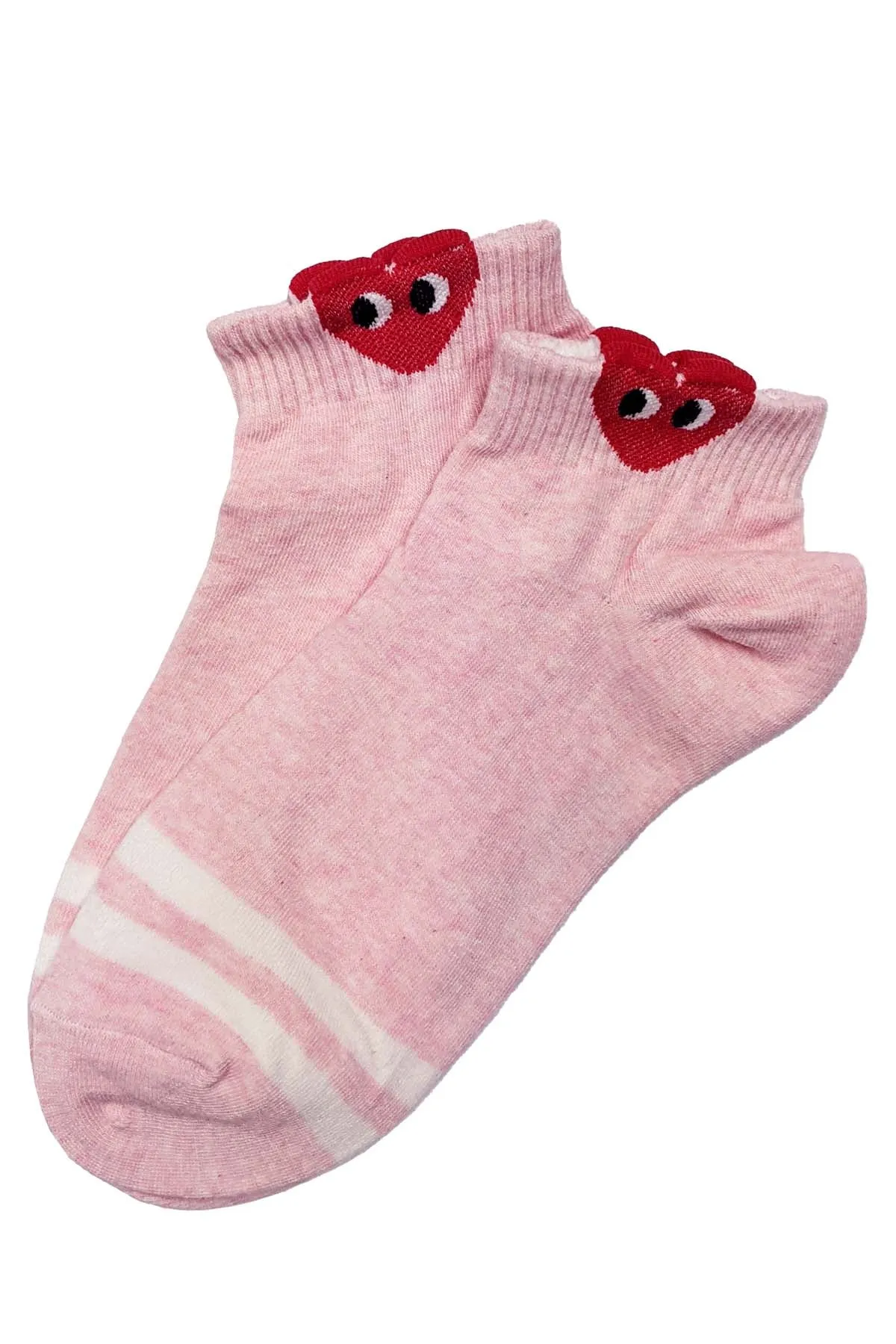 Short Heart Socks Pink