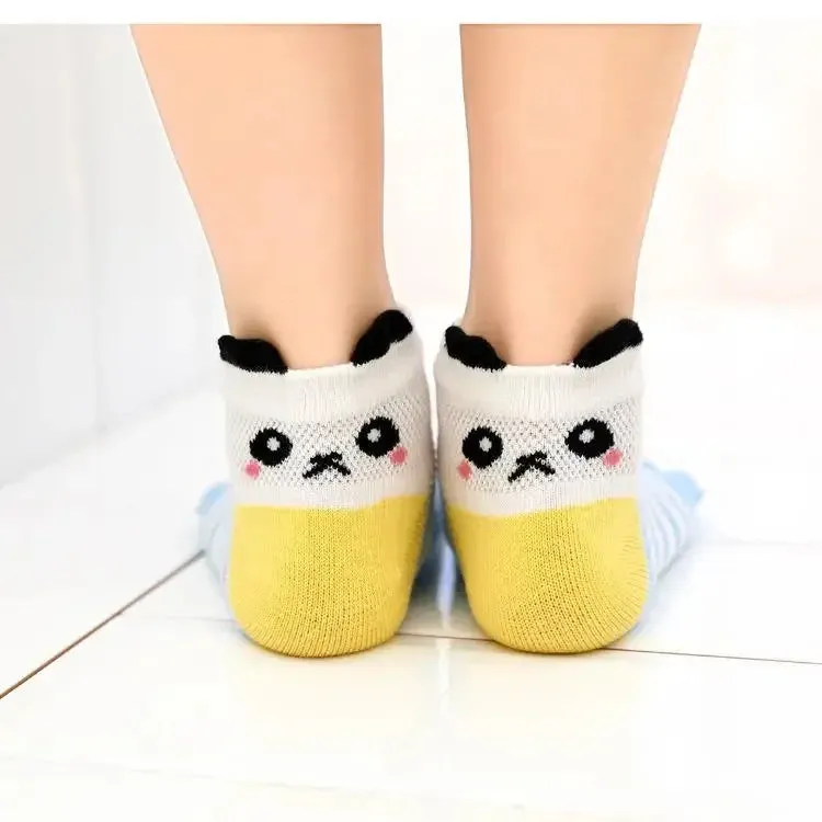 Toddler Baby Kids Girls Boys Cartoon Socks Babies Child Animal Five Fingers Sock Hosiery Mesh Breathable Toe Socks Accessories