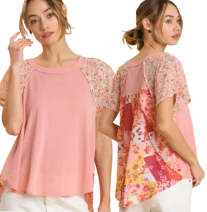 Umgee Floral Rose Top