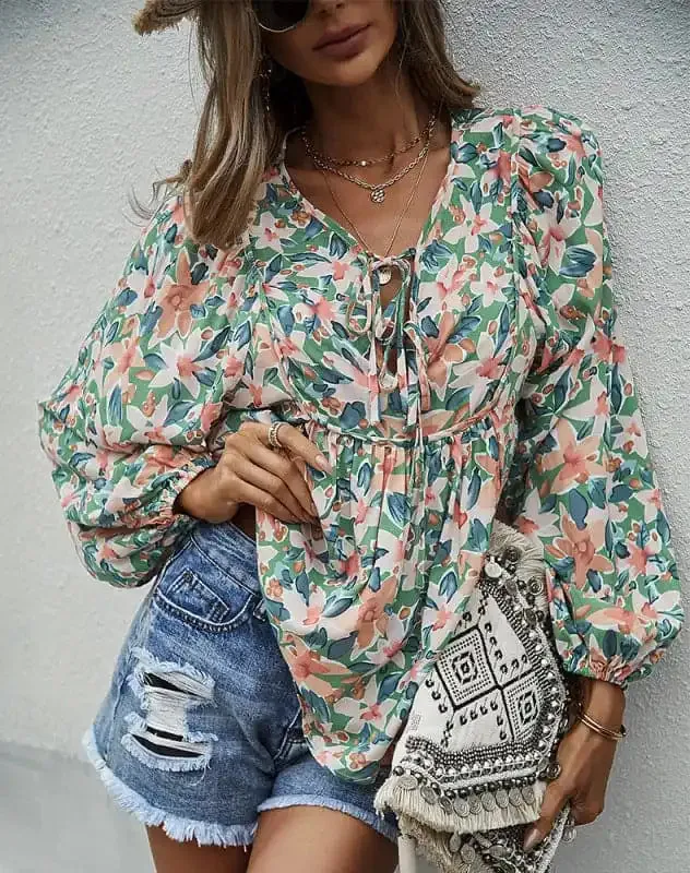 Women’s Long Sleeve Floral Top