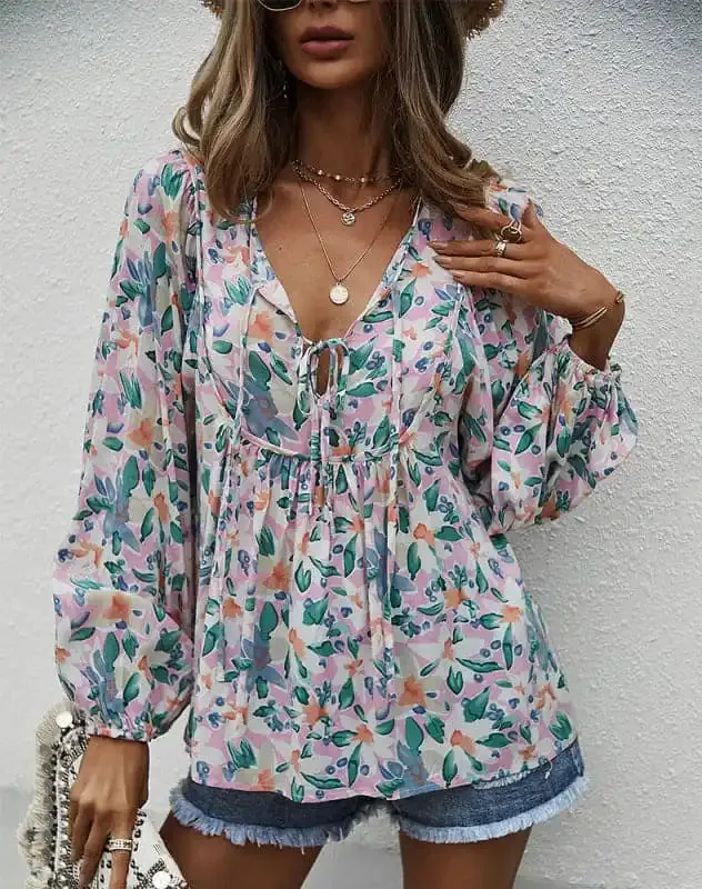 Women’s Long Sleeve Floral Top