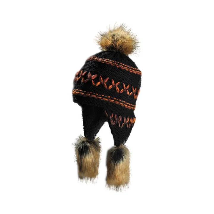 Wool Pom Beanie Hat